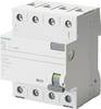 Siemens 5SV33476KL 5SV3347-6KL FI-Schutzschalter A 4polig 80 A 0.03 A 400 V