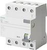 Siemens 5SV34446 5SV3444-6 FI-Schutzschalter A 4polig 40 A 0.1 A 400 V