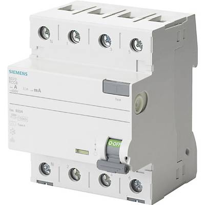 Ein weißer Fehlerstrom-Schutzschalter mit Kippschalter in der Position 'OFF', geeignet für den Einsatz in elektrischen Systemen.