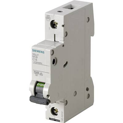 Leitungsschutzschalter von Siemens, Modell 5SL41. Schalter steht auf "0" (off). Spannung: 230/400V.