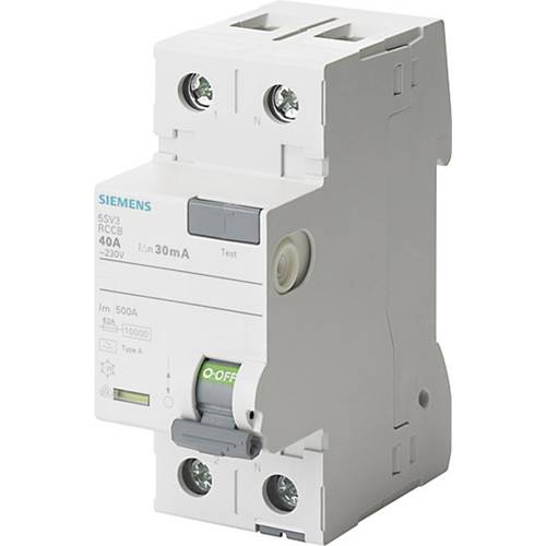 Siemens 5SV33146 Siemens Dig.Industr. FI-Schutzschalter A 2polig 40 A 0.03 A 230 V