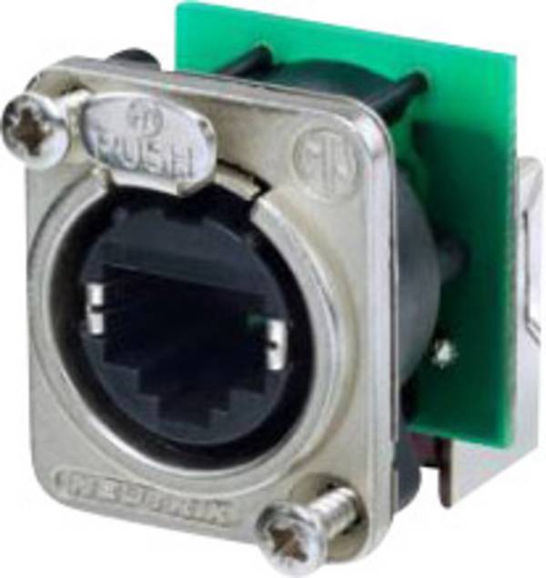 Neutrik NE8FDP-R RJ45 Datensteckverbinder etherCON D Serie NE8FDP-R Buchse, gewinkelt  Pole: 8P8C Polzahl Sensoren 8P8C Nickel 1 St.