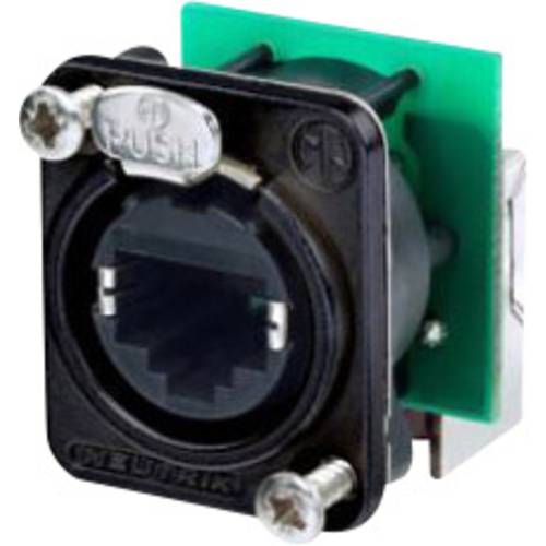 Neutrik NE8FDP-R-B RJ45 Datensteckverbinder etherCON D Serie NE8FDP-R-B Buchse, gewinkelt Pole: 8P8C Schwarz 1 St.