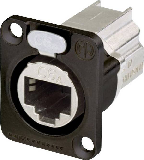 Neutrik NE8FDX-P6-B RJ45 Datensteckverbinder etherCON D Serie NE8FDX-P6-B Buchse, gerade Pole: 8P8C Polzahl Sensoren 8P8C Schwarz 1 St.