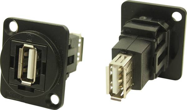 XLR Adapter USB A Buchse 2.0 auf USB A Buchse 2.0 Adapter, Einbau CP30208NMB CP30208NMB Cliff Inhalt: 1 St.