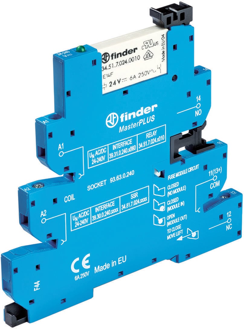 Finder 39.31.0.240.0060 Koppelrelais 240 V/DC, 240 V/AC 6 A 1 Wechsler 1 St.