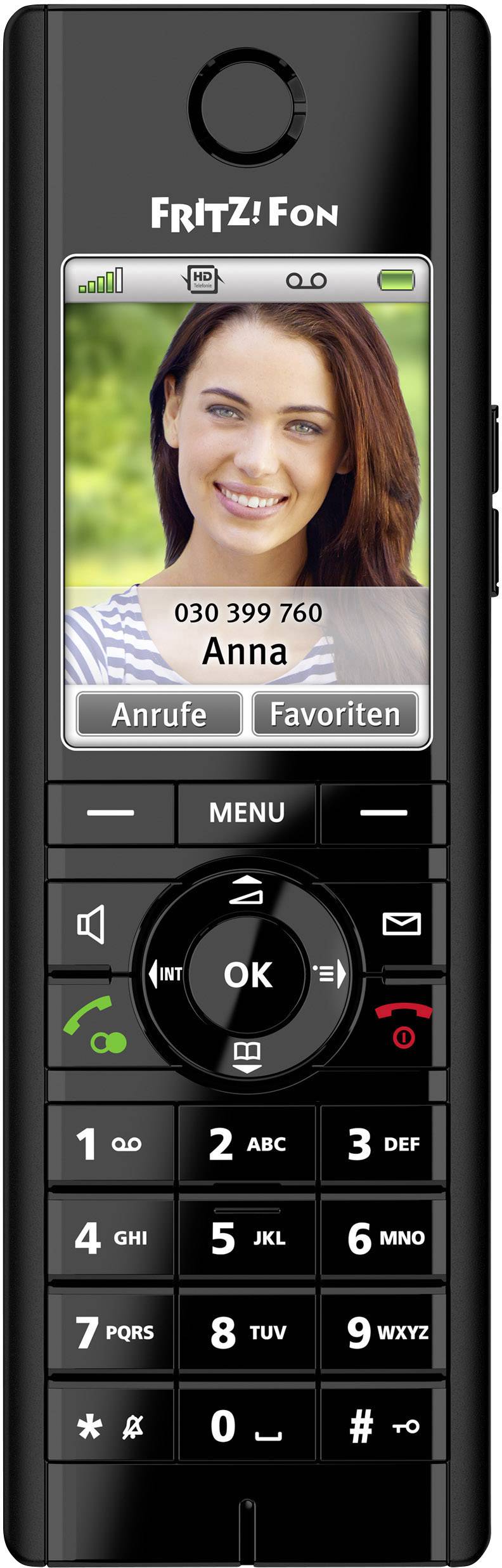 FRITZ! FRITZ!Fon C5 Schnurloses Telefon VoIP Freisprechen, Babyphone, Headsetanschluss Farbdisplay Schwarz-5