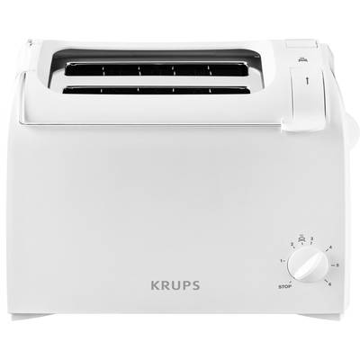 Krups KH1511 Toaster mit eingebautem Brötchenaufsatz Weiß