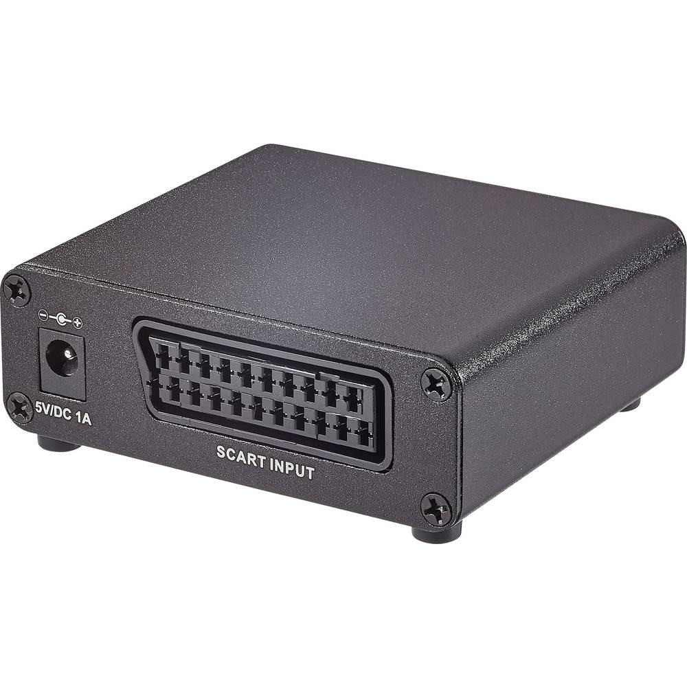 SpeaKa Professional AV Converter [1x SCART-bus HDMI-bus, Jackplug female 3.5 mm] Zwart