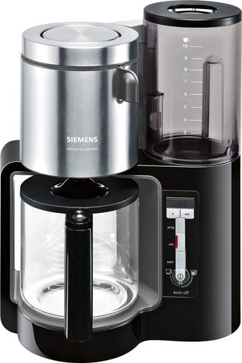 Kaffeemaschine Siemens TC86303 Schwarz, Anthrazit Fassungsvermögen Tassen=15 Glaskanne ...