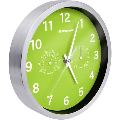 Bresser Optik 8020310b4k000 Funk Wanduhr 250 Mm X 46 Edelstahl Gebürstet Schleichendes Uhrwerk Lautlos