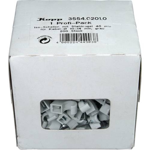 Kopp 355402010 Nagelschellen 355402010 Bündel-Ø-Bereich 10 bis 14 mm Grau 200 St.