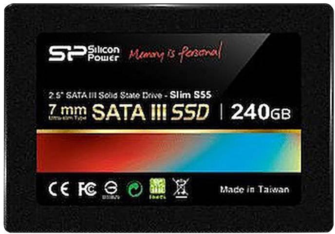 Silicon Power SSD 240GB 6.3cm SATAIII S55 3D Nand Black Multimedia-Technik Solid State Drives-1
