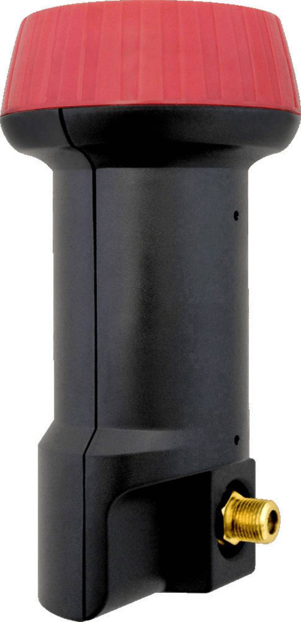 MegaSat Diavolo Single-LNB  Teilnehmer-Anzahl: 1 Feedaufnahme: 40 mm vergoldete Anschlüsse, Wetterschutz Schwarz, Rot