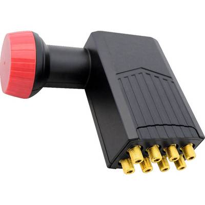 MegaSat Diavolo Octo-LNB Teilnehmer-Anzahl: 8 Feedaufnahme: 40 mm vergoldete Anschlüsse, Wetterschutz Schwarz, Rot-0