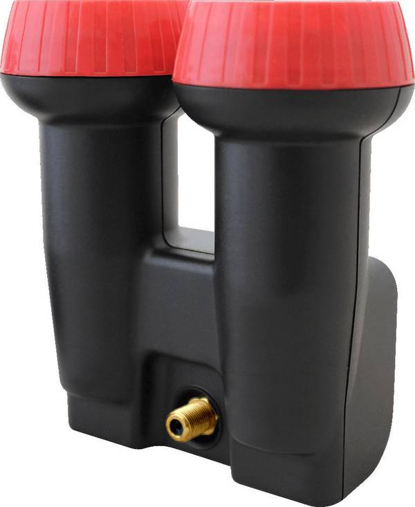 MegaSat Diavolo Single-LNB Monoblock Teilnehmer-Anzahl: 1 Feedaufnahme: 40 mm vergoldete Anschlüsse, Wetterschutz Schwarz, Rot