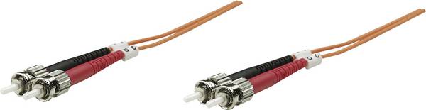 Intellinet 470087 Glasfaser LWL Anschlusskabel 5.00 m Orange [1x ST-Stecker - 1x ST-Stecker] 50/125 µ Multimode OM2