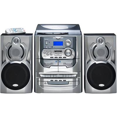 Karcher KA 5300 Stereoanlage CD, Kassette, MW, Plattenspieler, UKW,  2 x 5 W Silber