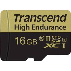 Image of Transcend High Endurance microSDHC-Karte 16 GB Class 10 inkl. SD-Adapter