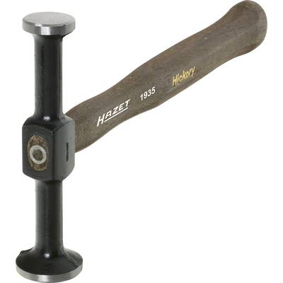Ein Hammer mit einem Holzgriff und einem beidseitig flachen, runden Metallkopf. Die Marke 'Hazet' ist auf den Griff gedruckt.
