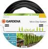GARDENA Micro-Drip-System Tröpfchenbewässerung Erweiterung Tropfrohr für Pflanzreihen oberirdisch