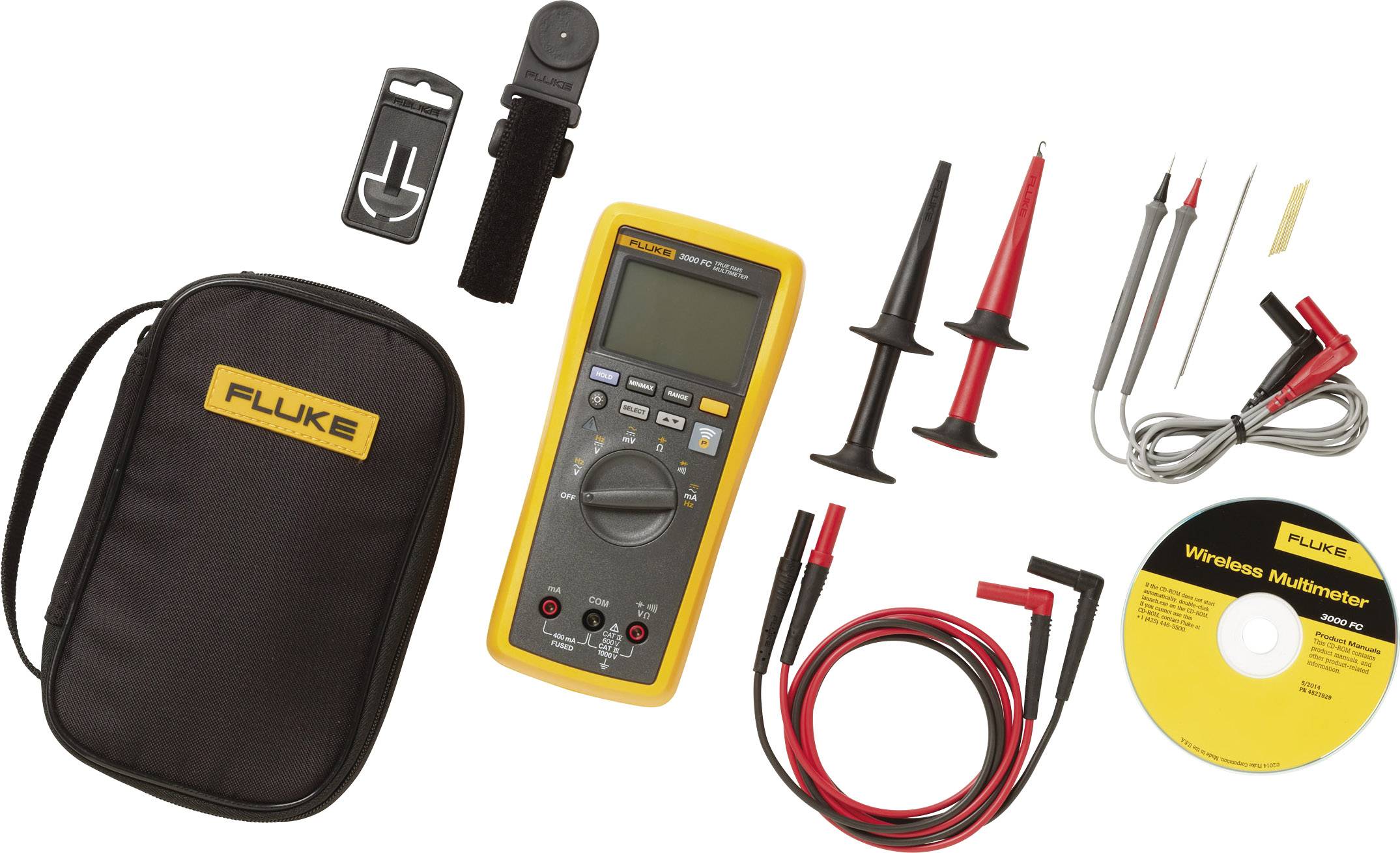 Fluke FLK-3000FC/EDA2 COMBO KIT Multimeter Digitaal Grafisch display, Datalogger CAT III 1000 V, CAT IV 600 V Weergave (counts): 10000