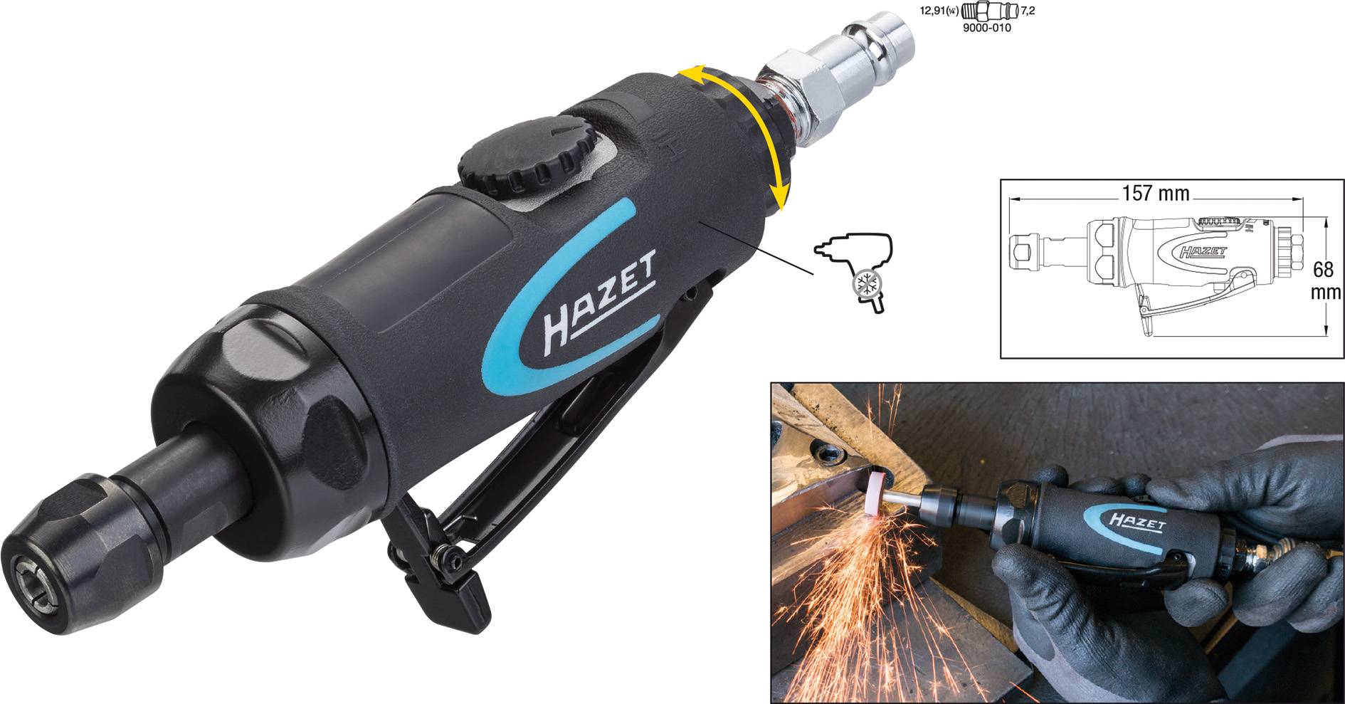 Hazet 9032N-1 Druckluft-Schleifer 6.3 bar