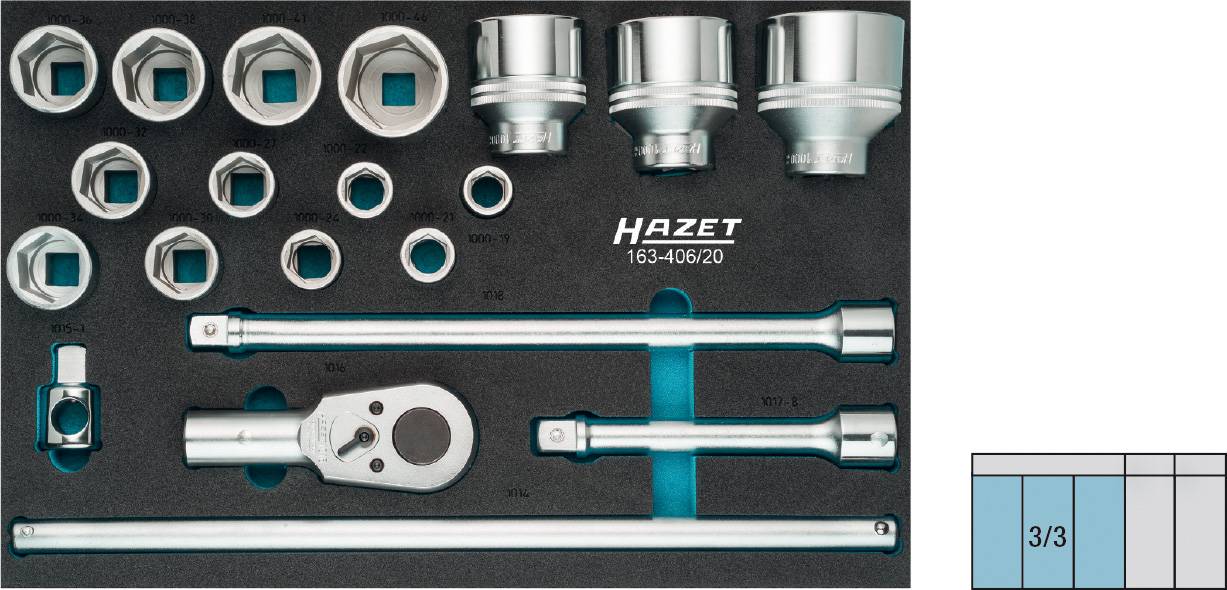 HAZET Werkzeug-Satz 163-406/20 (163-406/20)