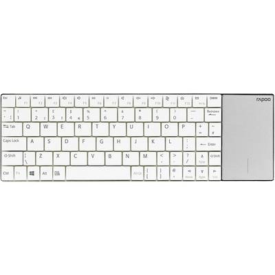 Rapoo E2710 Funk Tastatur Deutsch, QWERTZ Weiß Touch-Oberfläche 