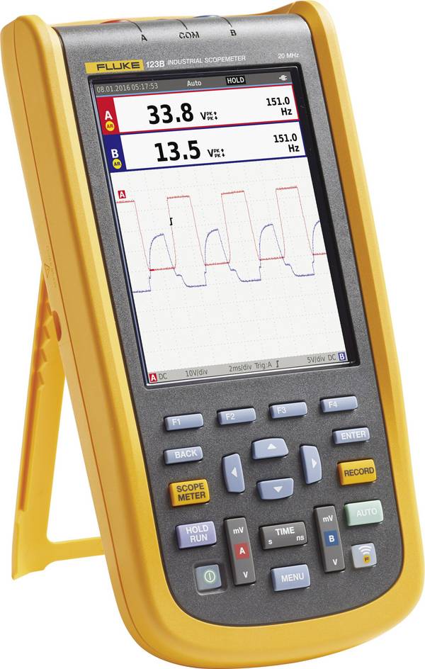 Fluke 123B/EU/S Hand-Oszilloskop  20 MHz 2-Kanal 4 GSa/s   Multimeter-Funktionen 1 St.