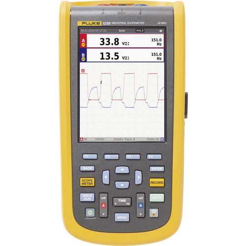 Fluke 123B/EU/S Hand-Oszilloskop kalibriert (DAkkS-akkreditiertes Labor) 20 MHz 2-Kanal 4 GSa/s Multimeter-Funktionen 1 ...