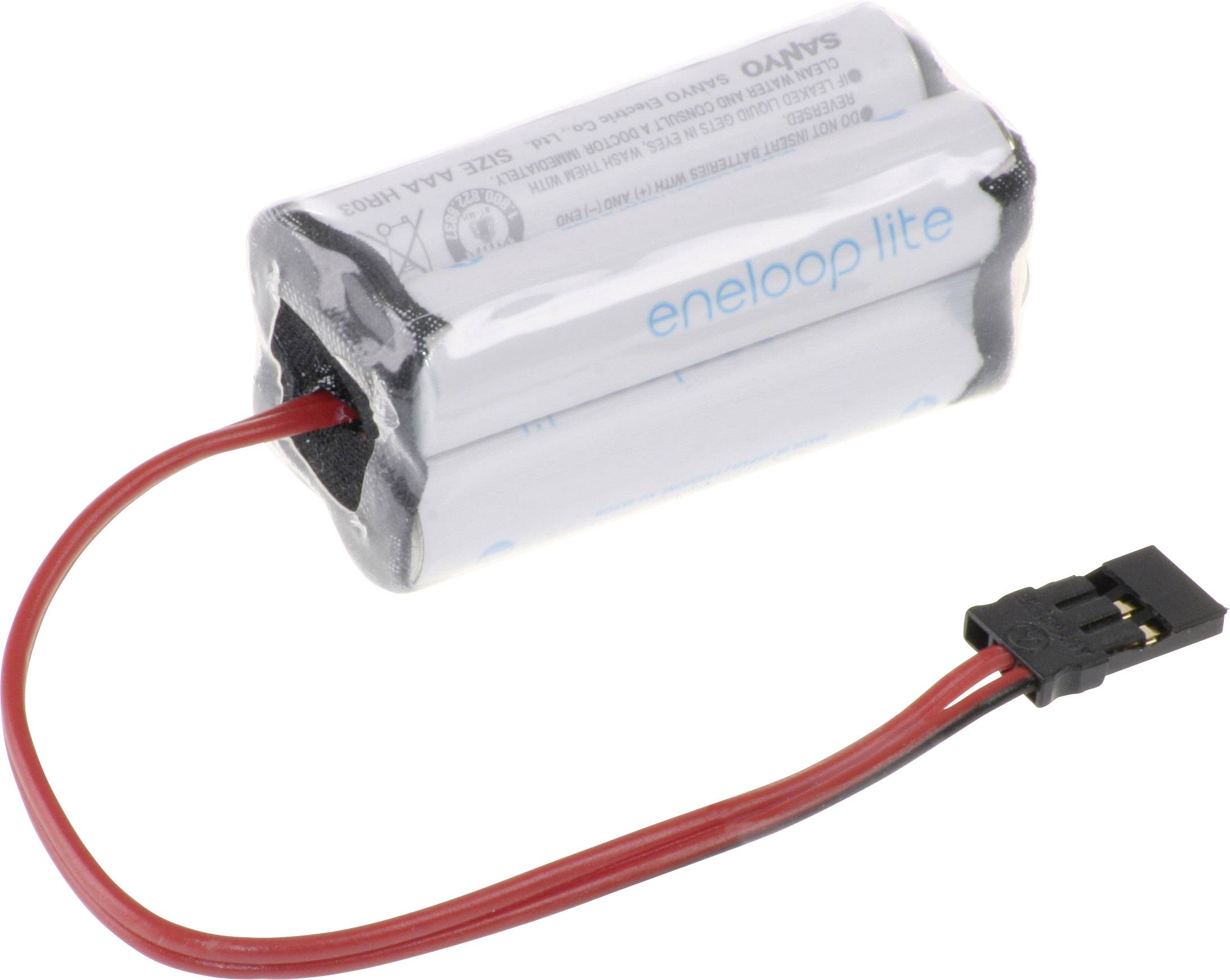 Panasonic eneloop Lite Würfel F2x2 Akkupack 4x Micro (AAA) Kabel, Stecker NiMH 4.8 V 550 mAh