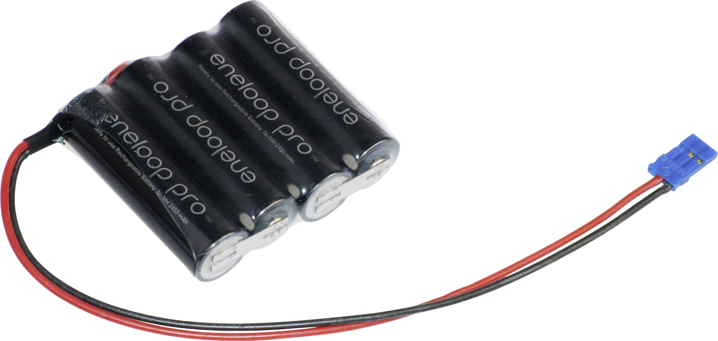 Panasonic eneloop Pro F1x4 Graupner Accupack Aantal cellen: 4 Batterijgrootte: AA (penlite) Kabel, Stekker NiMH 4.8 V 2450 mAh