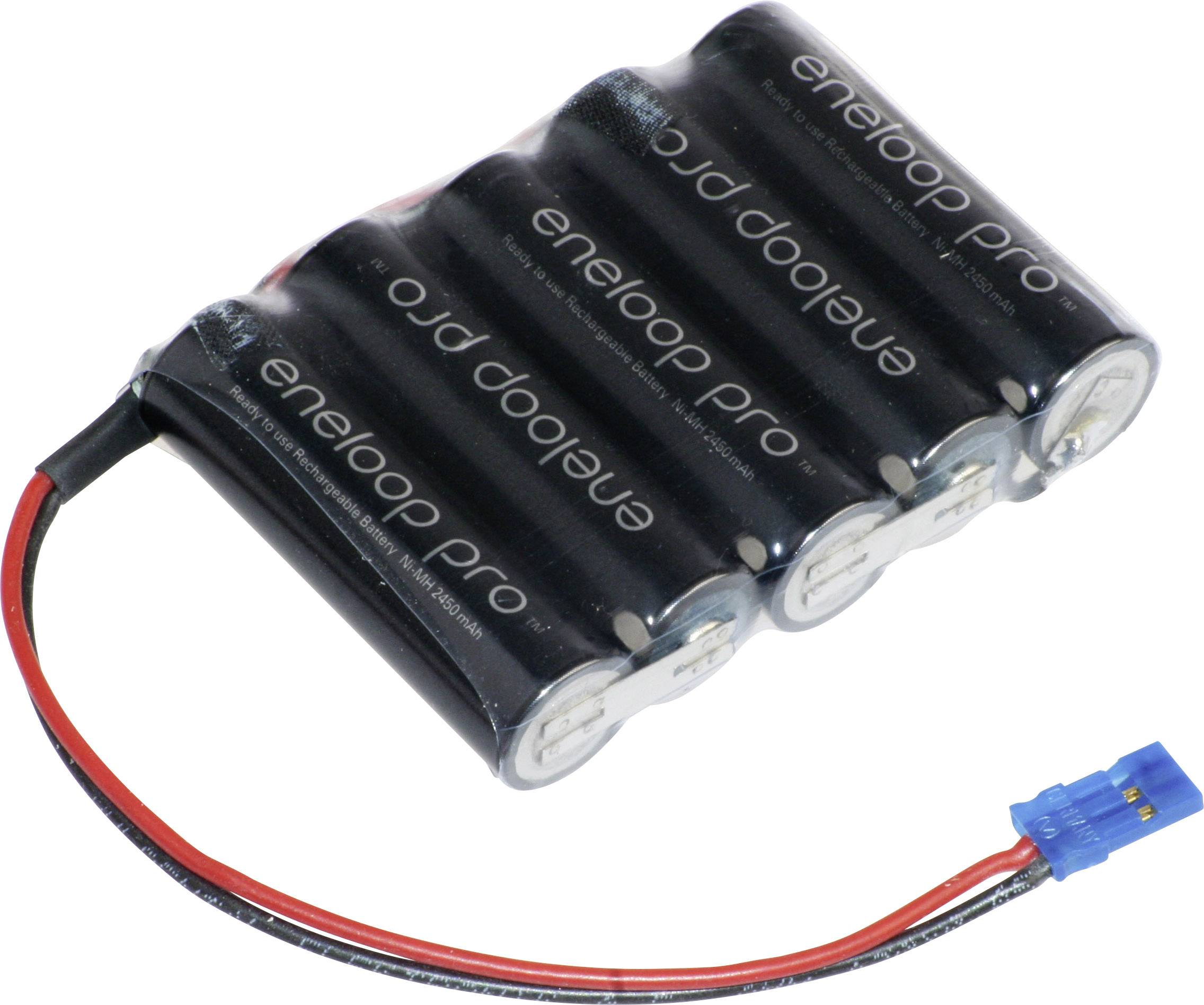 Pacco batteria 5x Stilo (AA) Panasonic eneloop Pro F1x5 Graupner con cavo, con spina NiMH 6 V 2450 mAh