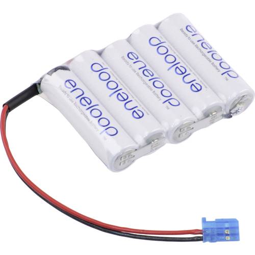 Panasonic eneloop Reihe F1x5 Futaba Akkupack 5x Mignon (AA) Kabel, Stecker NiMH 6 V 1900 mAh