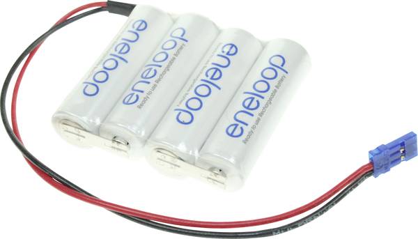 Panasonic eneloop Reihe F1x4 Graupner Akkupack 4x Mignon (AA) Kabel, Stecker NiMH 4.8 V 1900 mAh