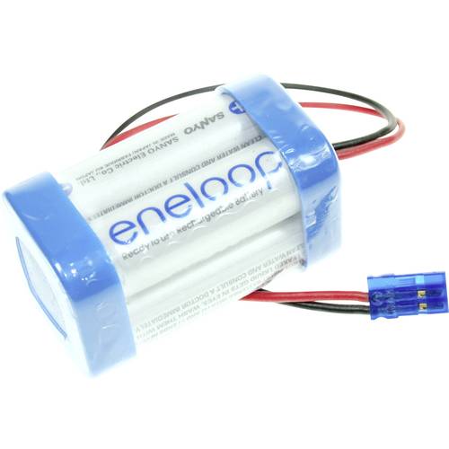 Thumbnail - Panasonic eneloop Würfel F2x2 Graupner Akkupack 4x Mignon (AA) Kabel, Stecker NiMH 4.8 V 1900 mAh