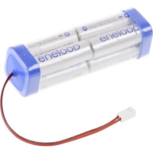 Panasonic eneloop Doppelwürfel F2x2x2 Futaba Akkupack 8x Mignon (AA) Kabel, Stecker NiMH 9.6 V 1900 mAh
