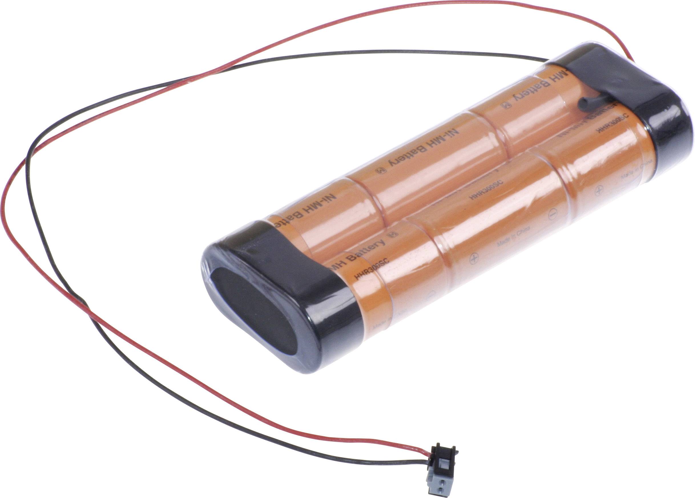 Panasonic Inline L2x3 MPX Akkupack 6x Sub-C Kabel, Stecker NiMH 7.2 V 3000 mAh