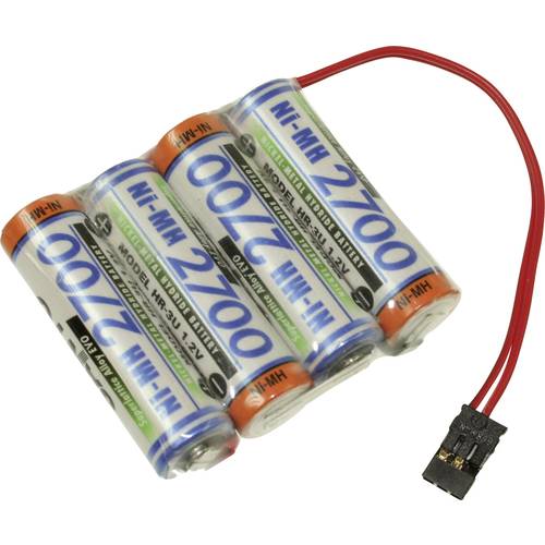 Thumbnail - Panasonic Reihe F1x4 Graupner Akkupack 4x Mignon (AA) Kabel, Stecker NiMH 4.8 V 2700 mAh