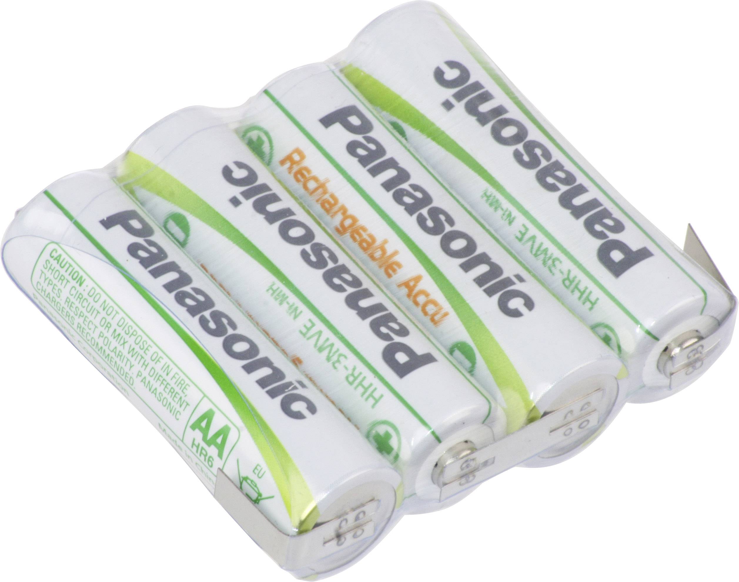 Panasonic Reihe F1x4 Akkupack 4x Mignon (AA) U-Lötfahne NiMH 4.8 V 1900 mAh