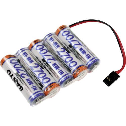 Panasonic Reihe 1x5 Graupner Akkupack 5x Mignon (AA) Kabel, Stecker NiMH 6 V 2700 mAh