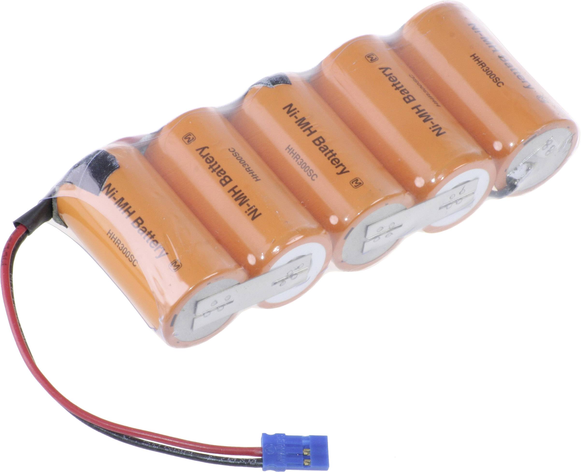 Panasonic Reihe F1x5 Graupner Akkupack 5x Sub-C Kabel, Stecker NiMH 6 V 3000 mAh