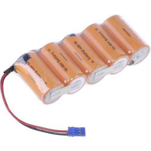 Panasonic Reihe F1x5 Graupner Akkupack 5x Sub-C Kabel, Stecker NiMH 6 V 3000 mAh