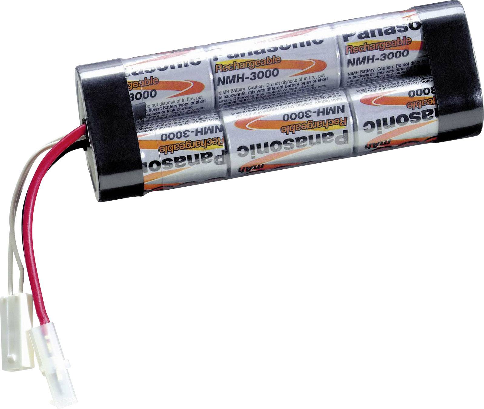 Panasonic Inline L2x3 Tamiya Akkupack 6x Sub-C Kabel, Stecker NiMH 7.2 V 3000 mAh