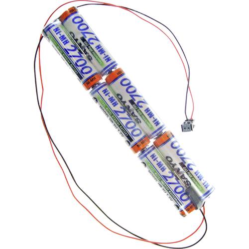 Panasonic Inline L2x3 MPX Akkupack 6x Mignon (AA) Kabel, Stecker NiMH 7.2 V 2700 mAh