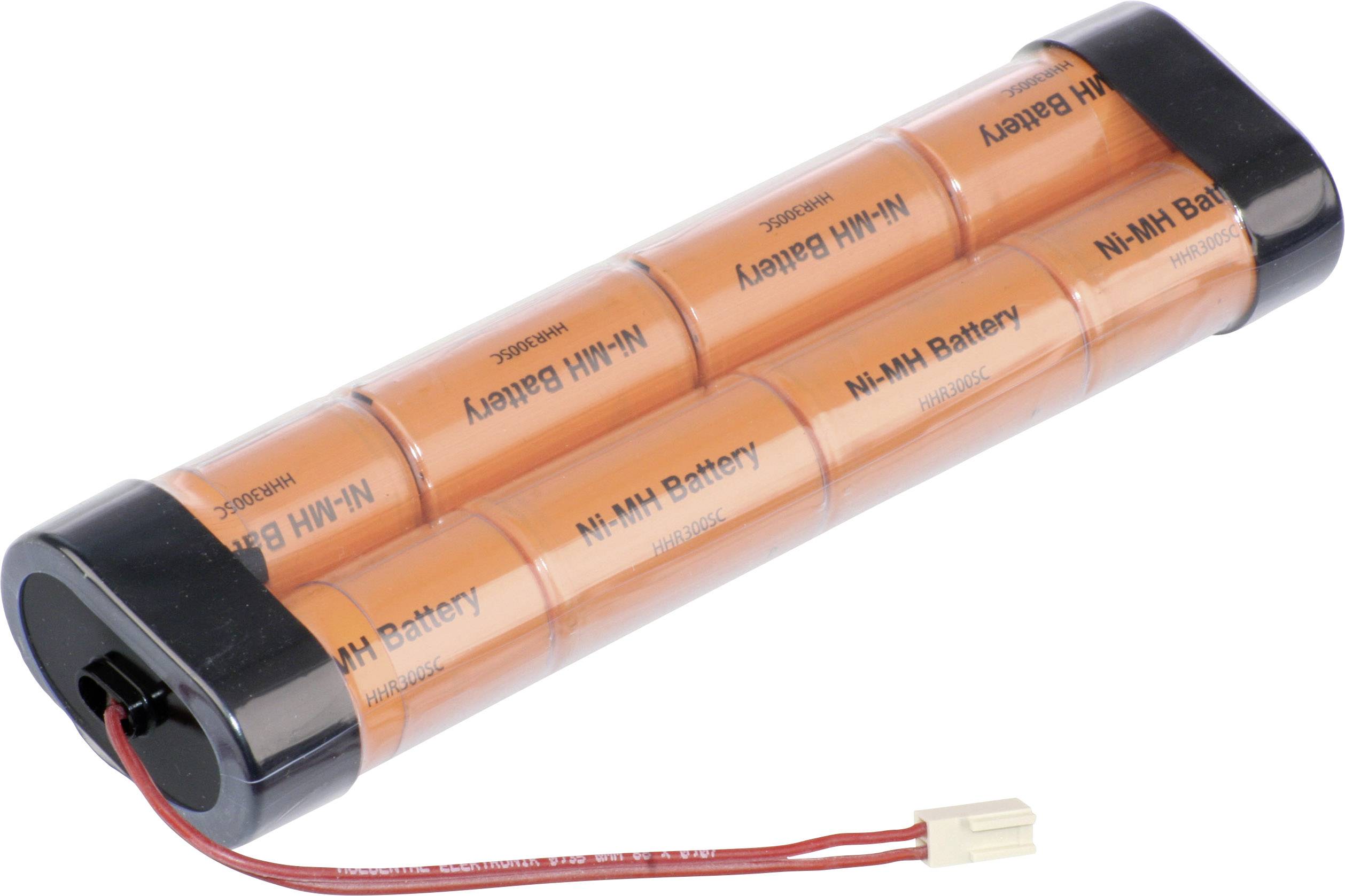 Panasonic Inline L2x4 Futaba Accupack Aantal cellen: 8 Batterijgrootte: Sub-C Kabel, Stekker NiMH 9.6 V 3000 mAh