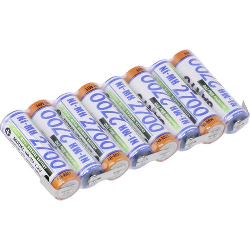 Panasonic Reihe F1x8 Akkupack 8x Mignon (AA) U-Lötfahne NiMH 9.6 V 2700 mAh