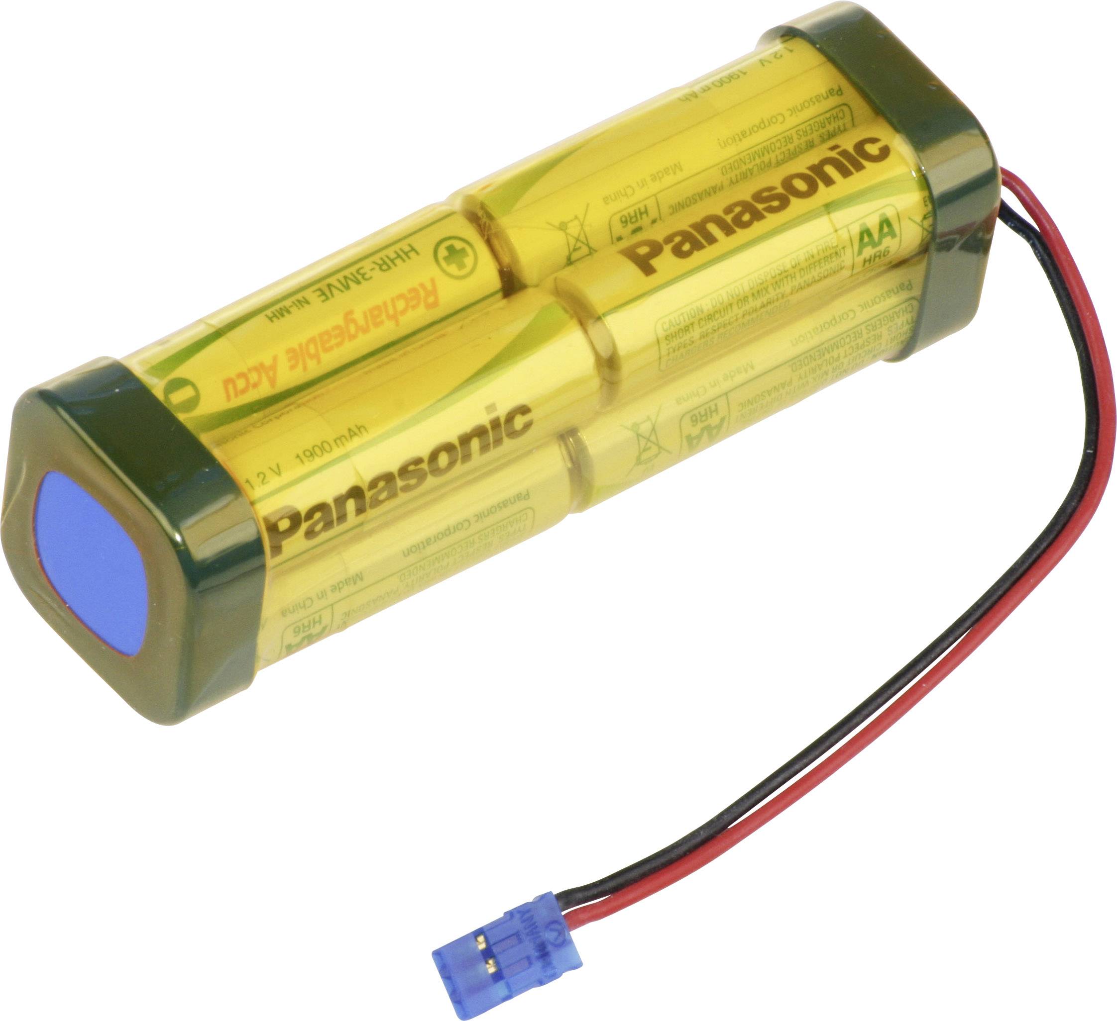 Panasonic Doppelwürfel F2x2x2 Graupner Akkupack 8x Mignon (AA) Kabel, Stecker NiMH 9.6 V 1900 mAh