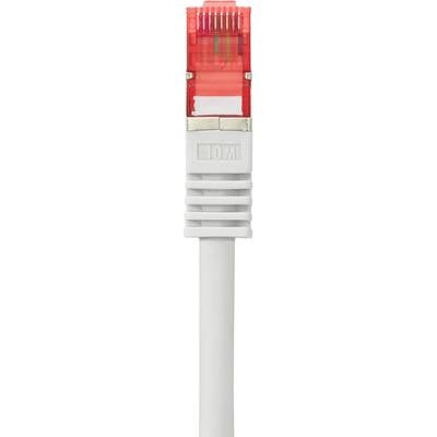 Ein rotes Ethernet-Kabel mit weißem Stecker, häufig für Netzwerkinstallationen genutzt.